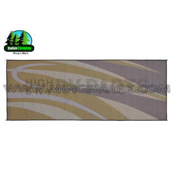Ming's Mark RV Patio Mat -  20 Feet x 8 Feet Brown/ Gold Graphic Polypropylene - GC7-1
