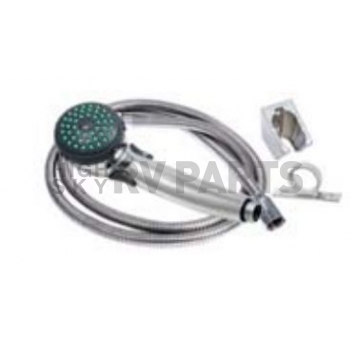 Phoenix Products Shower Head with 60 inch Double Hooked Stainless Steel Hose - PF276045