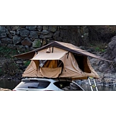 AirBedz Vehicle Rooftop Tent Coffee Brown/ Orange Trim - Sleeps 3 To 4 Adults - PPI-TNT1.9CBO_KO
