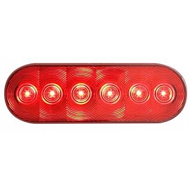 Optronics FLEET Count Trailer Stop/ Turn/ Tail Light LED Oval Red Polycarbonate - STL12RBP