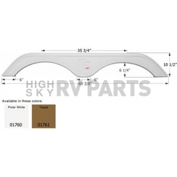 Icon Fender Skirt For KZ Brand Spree 69-3/8 Inch 10-1/2 Inch Taupe 01761