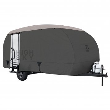 Classic Accessories ProTop4 RV Cover 16 Feet 2 inch R-Pod And Sloped Travel Trailers - Dark Gray with Light Top Polyester 80-430-151001-RT
