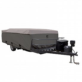 Classic Accessories ProTop4 RV Cover 10 to 12 Feet Folding Camper Trailer - Dark Gray with Light Top Polyester 80-434-151001-RT
