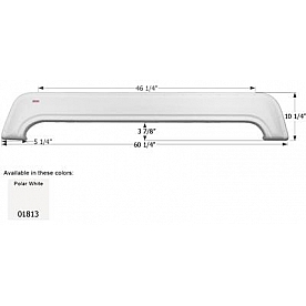 Icon Fender Skirt For Dutchmen  Dutchmen Lite 60-1/4 Inch 10-1/4 Inch  White 01813