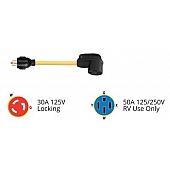 Marinco Power Cord Adapter 30 Amp Male x 50 Amp Female - 3050GPA