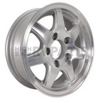 Americana Aluminum Trailer Wheel - 16 Inch with 8x6.50 Bolt Pattern Silver - 22662