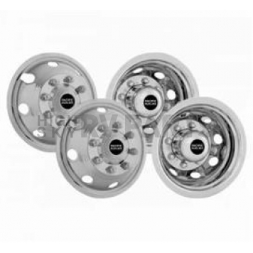 Pacific Dualies Wheel Simulator - Stainless Steel Front And Rear - Set Of 4 - 44-1808