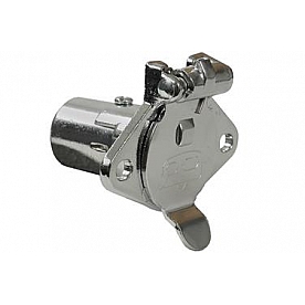 Pollak Trailer Wiring Connector Vehicle End 4 Round Die Cast ABS Plastic - 11-410V