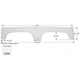 Icon Fender Skirt Coachmen  Catalina 63-1/2 Inch 11-1/2 Inch  White 12284
