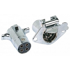 Hopkins MFG Trailer Wiring Connector 4 Pole Round Vehicle End - 48295