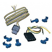 Husky Towing Wiring Flat Connector - 4 Wire 48 inch Vehicle/ 12 inch Trailer - 30227