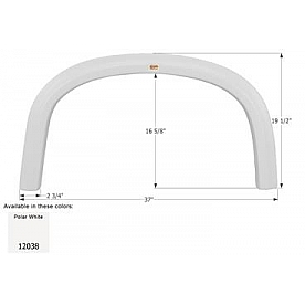 Icon Fender Skirt For Four Winds s 37 Inch 19-1/2 Inch  White 12038