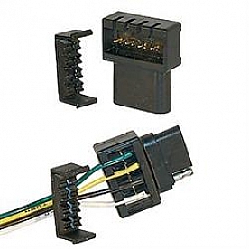 Husky Towing Trailer Wiring Flat Connector 4 Way - 1 Pair - 15180