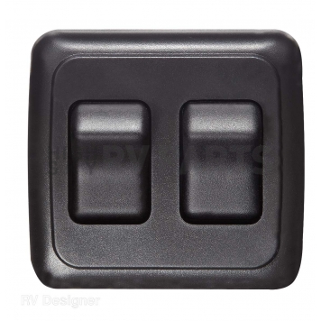 RV Designer Multi Purpose Switch - Double Black - S523