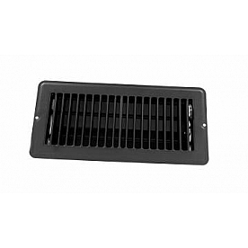 JR Products Heating/ Cooling Register - Rectangular Black - 02-29175