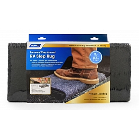 Camco Entry Step Rug - 17-1/2 Inch x 18 Inch Black - 42962