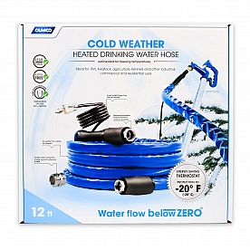 Camco Fresh Water Hose - Heated 12 Feet Blue - 22910