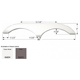 Icon Fender Skirt For Pilgrim  Cirrus/ Legends/ Open Road 65 Inch 9 Inch  White 01624