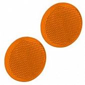 Bargman Reflector Round 3-3/16 Inch Diameter Amber With Adhesive Backing Class  inchA inch Acrylic - 74-55-020