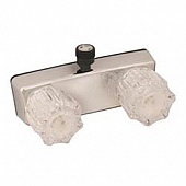 Empire Brass 2 Valve Shower Faucet with Clear Crystal Knob/ Chrome Plated Housing - U-YJW53VB