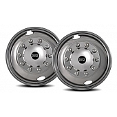Pacific Dualies Wheel Simulator - Stainless Steel Front - Set Of 2 - 22-2250FH