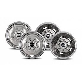 Pacific Dualies Wheel Simulator - Stainless Steel Front And Rear - Set Of 4 - 30-1708
