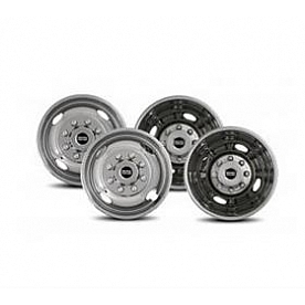 Pacific Dualies Wheel Simulator - Stainless Steel Front And Rear - Set Of 4 - 37-1950W