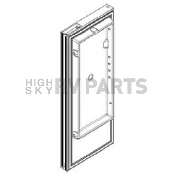 Norcold Refrigerator Door - Lower Left Hand Stainless Steel - 638469