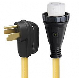 Marinco Power Cord - 50 Amp 25 Feet Length Yellow - 50ARVD25