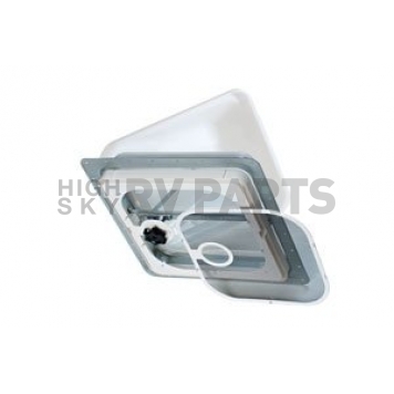 Ventline Roof Vent Manual Opening 12 Volt Fan with White Lid - V2094-601-00-1