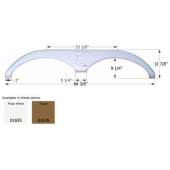 Icon Fender Skirt For Forest River  Cardinal/ Cedar Creek/ Cherokee/ Rockwood/ Salem 68-3/8 Inch 13-7/8 Inch  White 01655