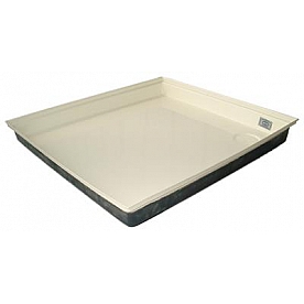 Icon Shower Pan  - 27 inch x 24 inch - Colonial White - 00460