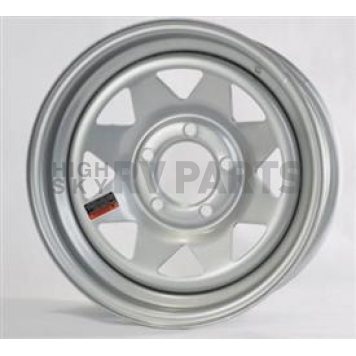 Americana Steel Trailer Wheel - 15 Inch with 5x4.50 Bolt Pattern Silver - 20424
