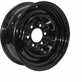 Americana Steel Trailer Wheel - 15 Inch with 6x5.50 Bolt Pattern Black - 20514