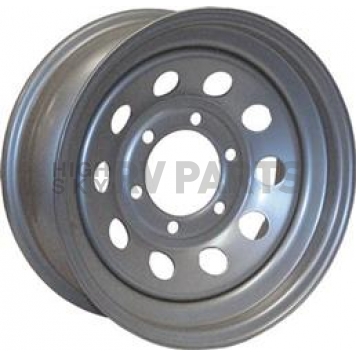 Americana Steel Trailer Wheel - 15 Inch with 5x4.50 Bolt Pattern Silver 8 Spoke - 20684