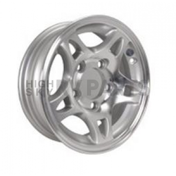Americana Aluminum Trailer Wheel - 15 Inch with 5x4.50 Bolt Pattern Silver - 22647HWT