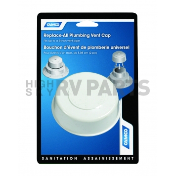Camco Sewer Vent Replacement Cap White 40034-1