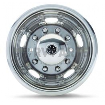 Dicor Corp. Wheel Simulator 19.5 Inch - 6 Lug Stainless Steel Front - V195OS-FAS