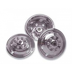 Dicor Corp. Wheel Simulator Stainless Steel Front And Rear - Set Of 4 - V195P5