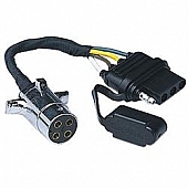 Husky Towing Trailer Wiring Connector Adapter 4 Round To 4 Flat - 13173