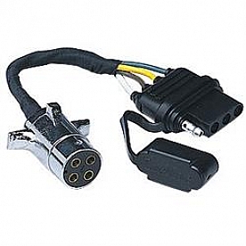 Husky Towing Trailer Wiring Connector Adapter 4 Round To 4 Flat - 13173
