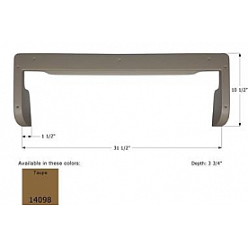 Icon Entry Step Trim - 31-1/2 Inch x 10-1/2 Inch Taupe - 14098