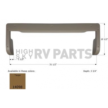 Icon Entry Step Trim - 31-1/2 Inch x 10-1/2 Inch Taupe - 14098