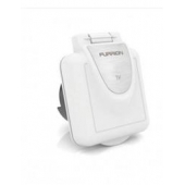 Furrion Outdoor Square Receptacle - Cable TV Inlet White - 381611