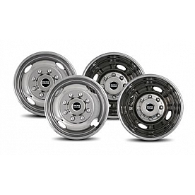 Pacific Dualies Wheel Simulator - Stainless Steel Front And Rear - Set Of 4 - 49-1608