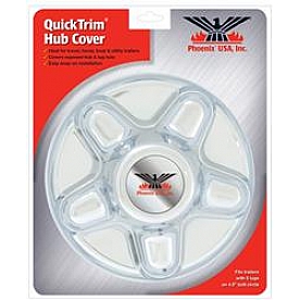 Phoenix USA Wheel Cover for Trailer Wheels ABS Plastic - Single - QT545CHSB 