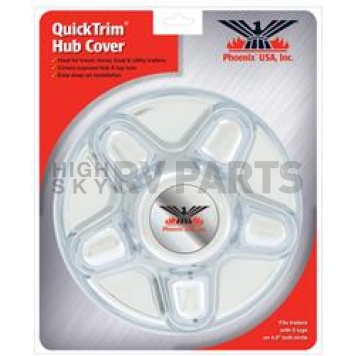Phoenix USA Wheel Cover for Trailer Wheels ABS Plastic - Single - QT545CHSB 