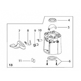 Base For Thetford Aqua Magic ® Style II Low Profile Toilets - White - 42135
