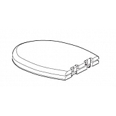 Thetford Toilet Seat White with Gold Hinges and Cover for Tecma Silence Plus 38176