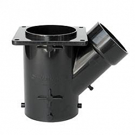 Valterra Sewer Waste Valve Fitting 3 inch Bayonet X 3 inch Stationary Flange X 2 inch Hub - T1015